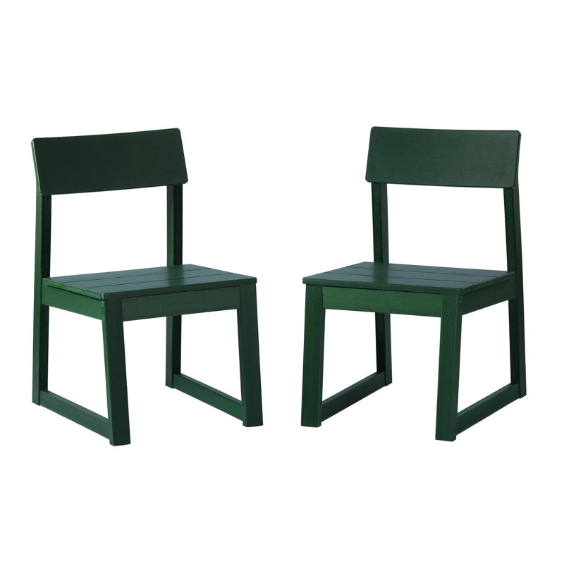 Chaise d'appoint d'extérieur (ensemble de 2), Gris foncé