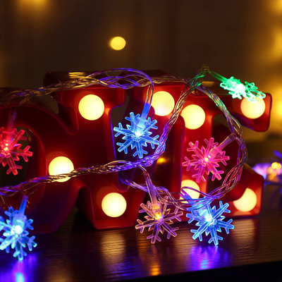 20FT 40LED Snowflake String Lights