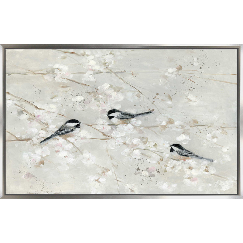 Nature's Confetti II par - Peinture, Cadre flottant argent, H 27,5 po x l 43,5 po x P 2 po