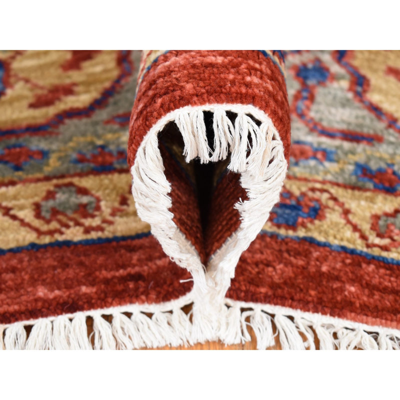 10'x14'3" Red Hand Knotted Mamluk Design Hand Spun Wool Rug 0D5E16E789744D70A5926C4D9EE9BFE7