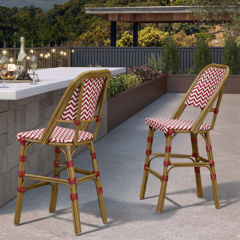 Tabouret de bar 42,13 po Frates, Rouge