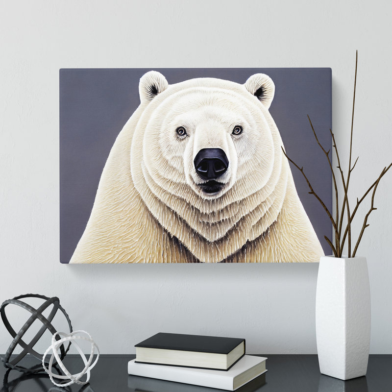 Euphoric Polar Bear - Wrapped Canvas