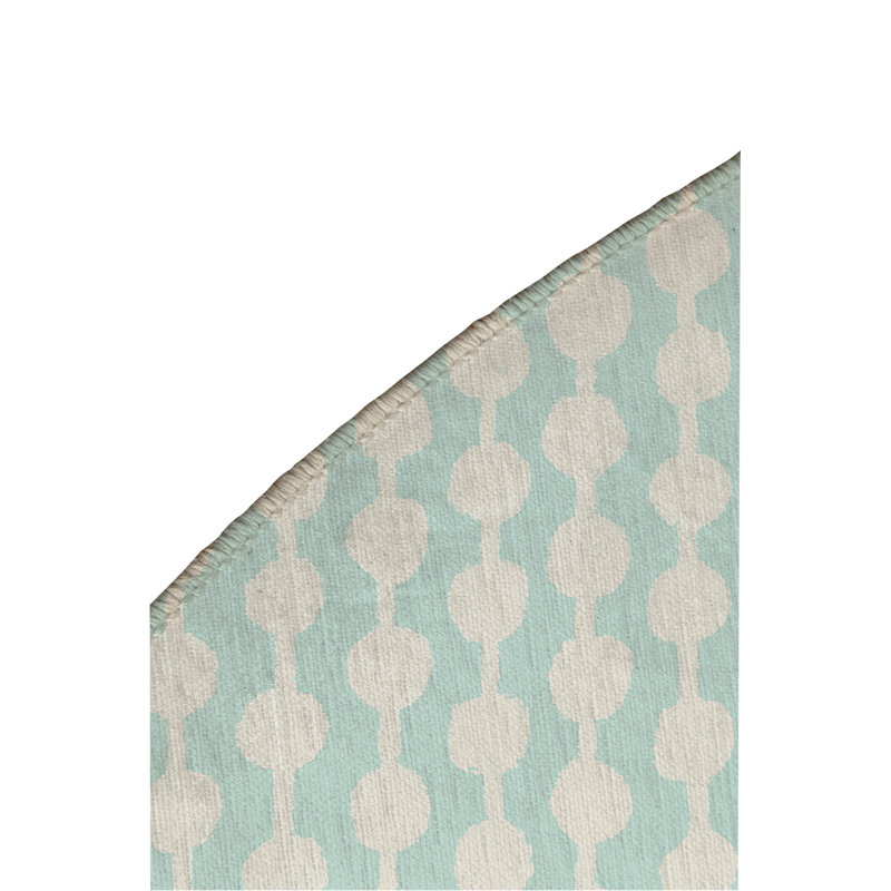 Dot Tied Non-Slip Outdoor Rug, Round 5'