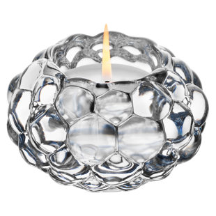 Petite votive framboise en cristal
