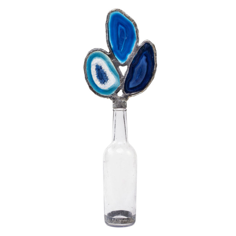Bouteille décorative en cristal 16 po Agate
