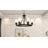 Ahsir 6 - Light Dimmable Lantern Wagon Wheel Chandelier-2037279866