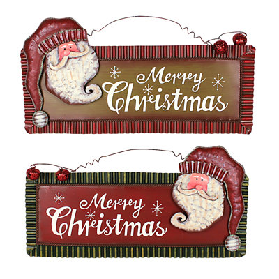 Ensemble de 2 enseignes fêtes noël noël