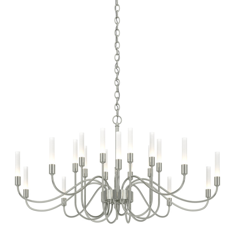 Lisse 20 - Light Candle Style Classic/Traditional Chandelier, Sterling