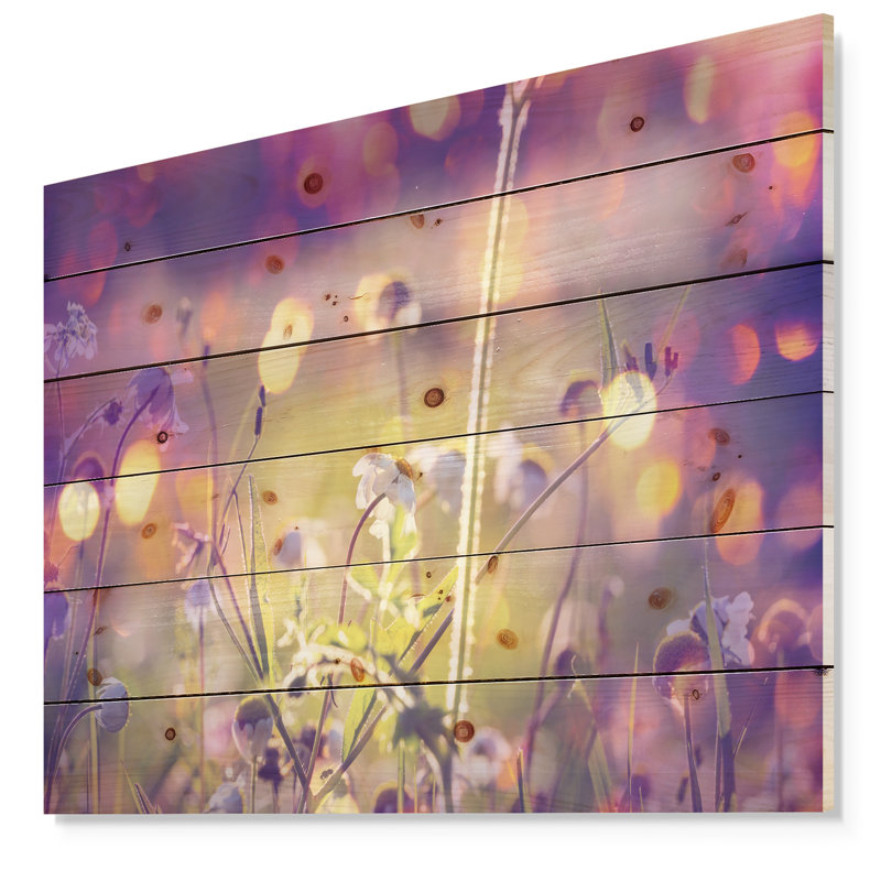 «Beautiful Flowers» - reproduction, H 30 po x l 40 po x P 1,5 po, Bois