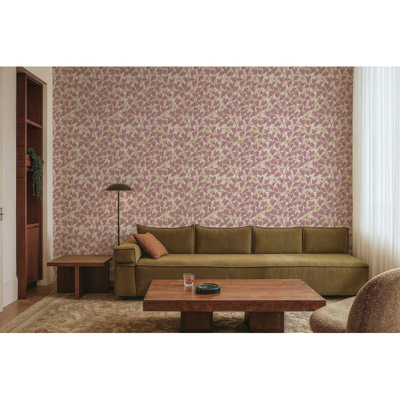 Climbing Vine - Wallpaper, Dusty Blush, Peel & Stick, Self-Adhesive