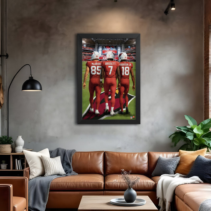 Impression encadrée 14" x 20" des Arizona Cardinals (NFL) - 3 joueurs, NFL Arizona Cardinals