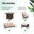 Salem 5-Person Swivel Outdoor Conversation Set with Fire Pit Table & Optional Ottomans-88407704