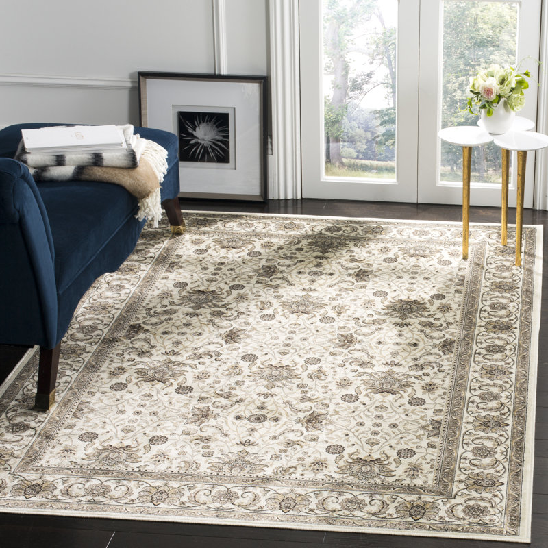 Carolus Viscose Pile Oriental Rug, Rectangle 4' x 5'3"