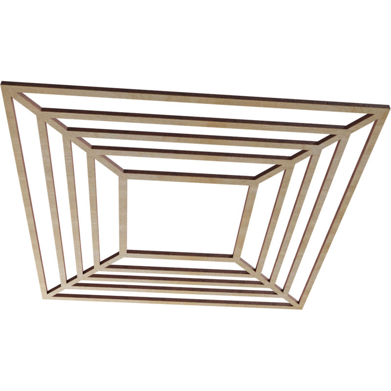16"OD x 5 7/8"ID x 1/4"T Raven Wood Fretwork Pierced Ceiling Medallion, Birch, Birch, 16" H x 16" W x 0.38" D