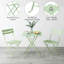 Ensemble bistro de patio pliable 3 pièces, table et chaises en métal d'extérieur / d'intérieur, table carrée compacte avec 2 chaises pliantes pour balcon, porche, jardin, appartement-1056778410