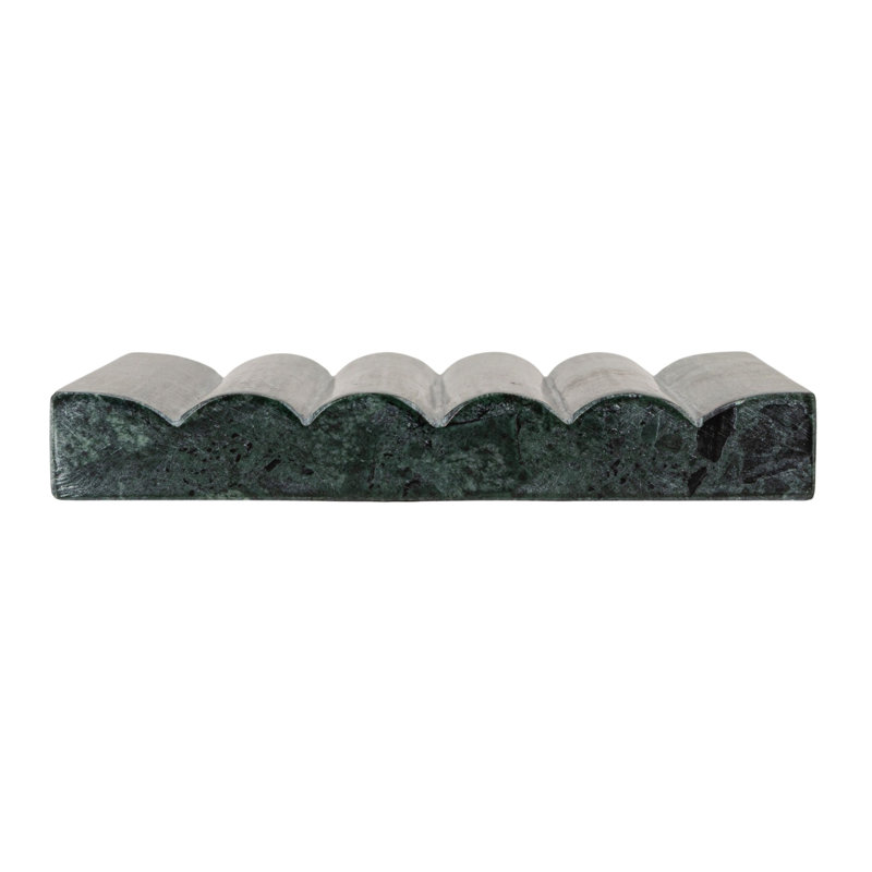 Porte-savon en marbre sculpté Aquera, Vert