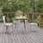 Harewood Square Commercial Indoor/Outdoor Poly Resin Restaurant Table with Steel Frame-797385361-797385366