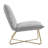 Velvet Upholstered Accent Chair with Metal Legs-639923440