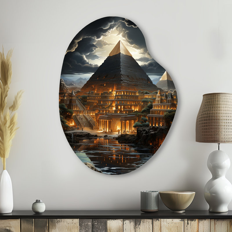 Iriana - Décoration murale irrégulière en forme de poire en Égypte, H 38 po x l 28 po