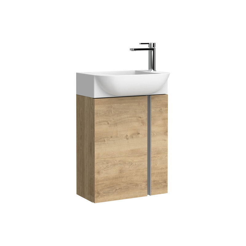 Camilia 17.7'' W Single Vanity, Natural Oak