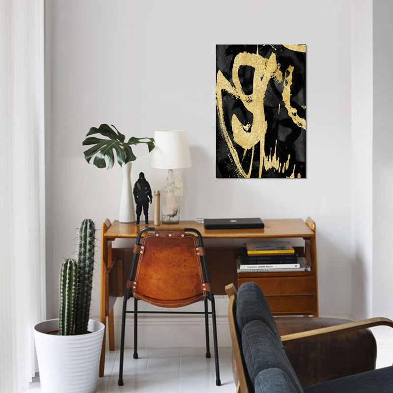« rambunctious ii », reproduction sur toile, H 26 po x l 18 po x P 1,5 po, Pas de tapis, Toile tendue
