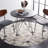 Sebring Hand Woven Leather/Felted Cloth Geometric Rug in Ivory/Gray-1210520129