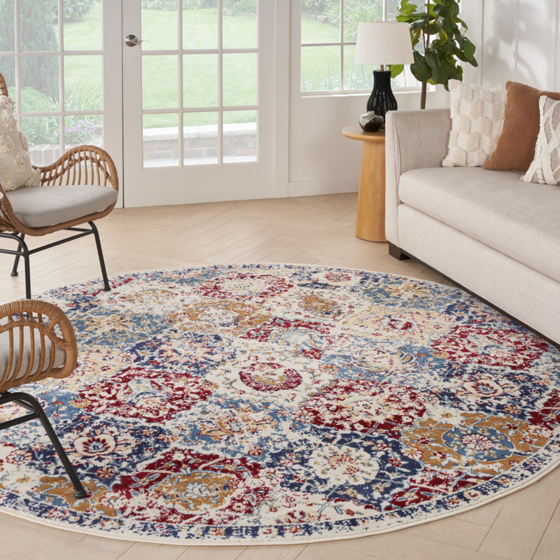 Martese Oriental Indoor Rug, Round 8'