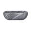 Vasque de salle de bain en marbre gris de luxe, 36 cm de large, 18 cm de haut, surface semi-polie, s'adapte à différentes configurations, pierre naturelle 600 x 360 x 180 mm, silhouette ondulée.