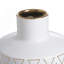 D5.9X7.9 "Vase rond blanc / or