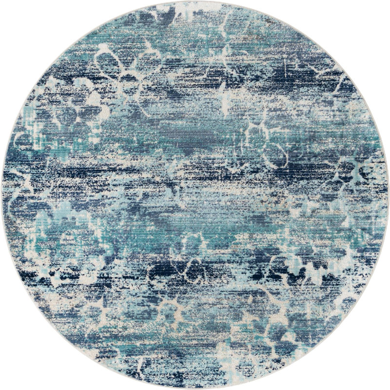 Abstract Indoor Rug, Round 5'1"