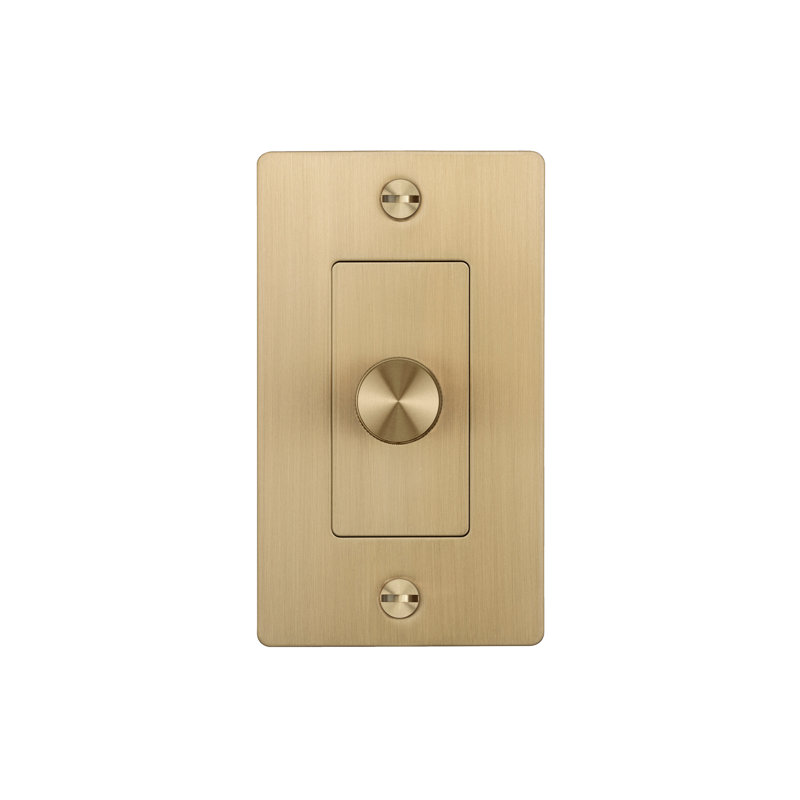 1G Dimmer / Non-Logo , Brass, 1 Gang