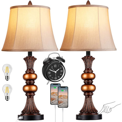 Lampe de table USB en métal Ahavah