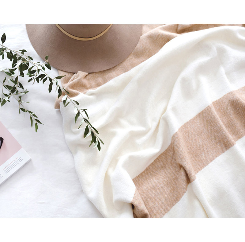 Jeté en mélange de coton Sydney, Caramel