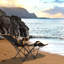 Chaise de camping pliante avec repose-pieds réglable 1 pièce Goplus