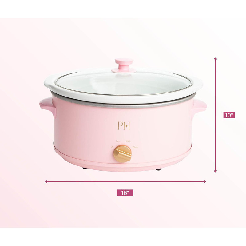 6-Quart Manual Slow Cooker, Pink