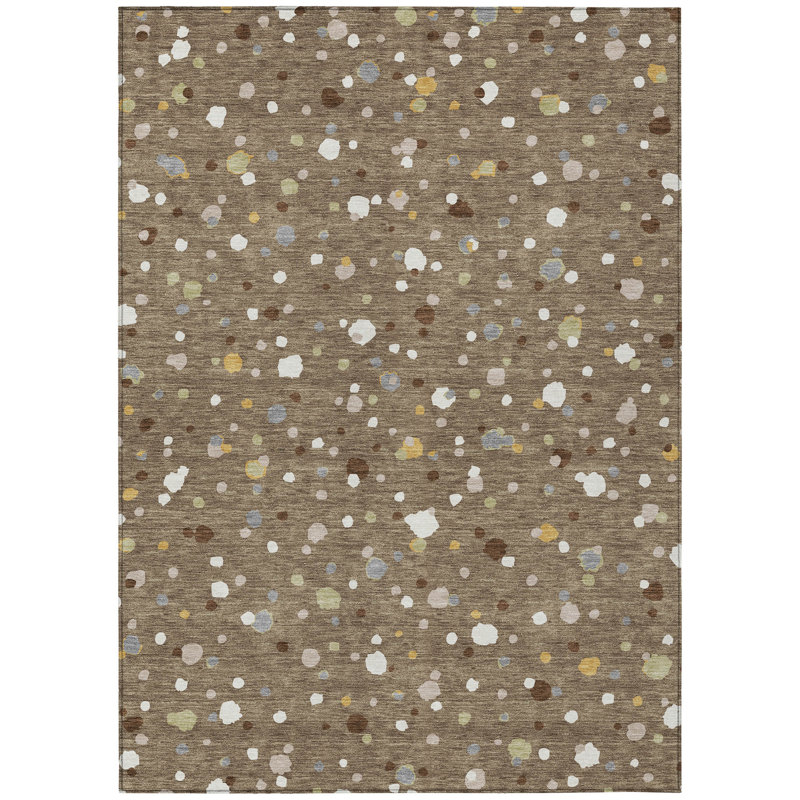 Machine Washable Indoor/Outdoor Chantille ACN2518 Geometric Rug, Rectangle 2'6" x 3'10", Brown