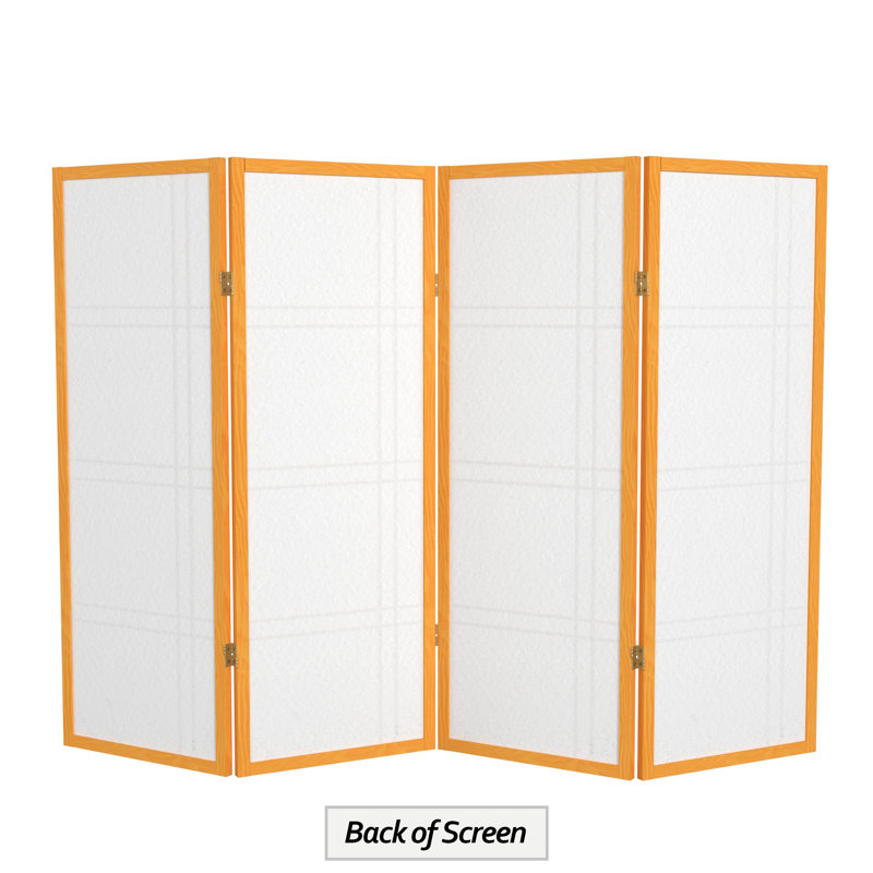 70" H Short Folding Screen, 4, Honey