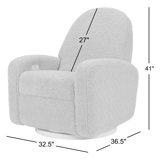 Nami Electronic Recliner and Swivel Glider in Eco-Performance Fabric with USB port