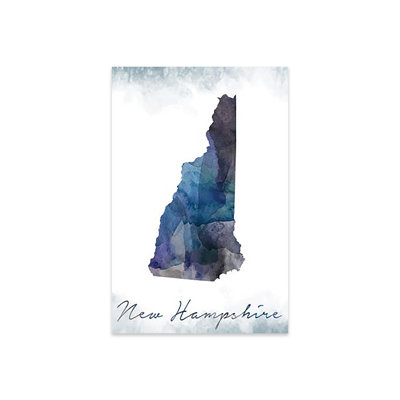 «New Hampshire State Bluish» par Walldecoraddict, impression sans cadre