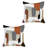 18" x 18" Orange and Ivory Geometric Polyester Zippered Pillow Cover