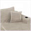 37.5-Inch Right Facing Chaise Longue, Plush Camel Velvet with Cup Holder, Flexible Matching, for Living Room Use