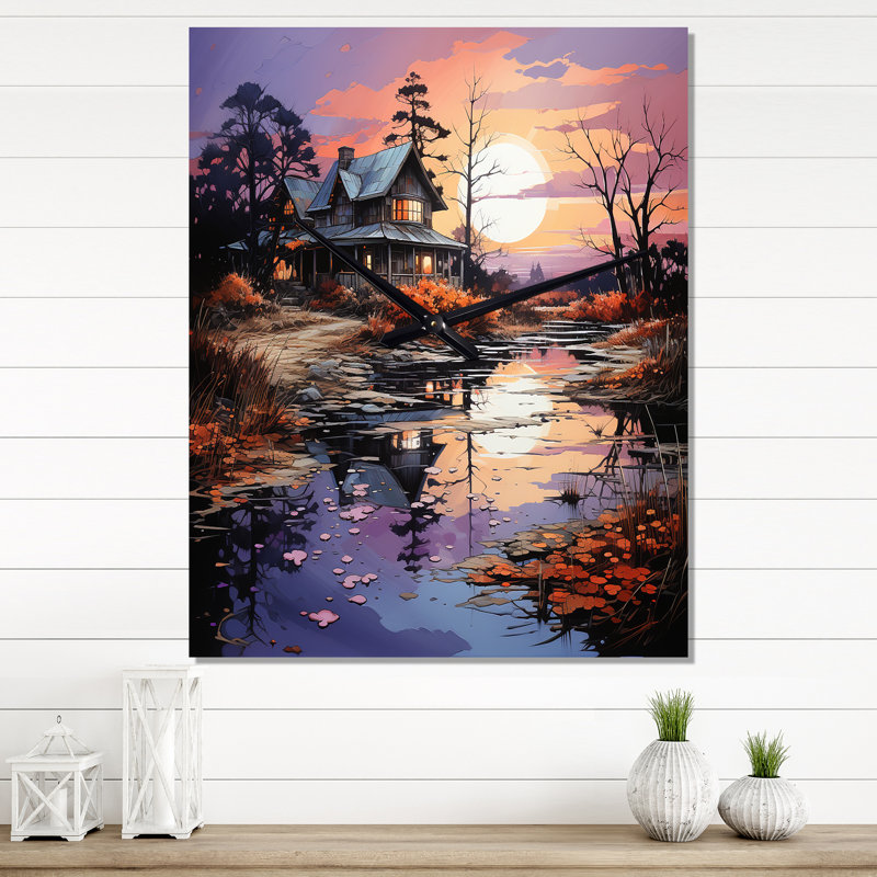 Horloge murale Farmhouse Homestead Reflections Papercut, Petit
