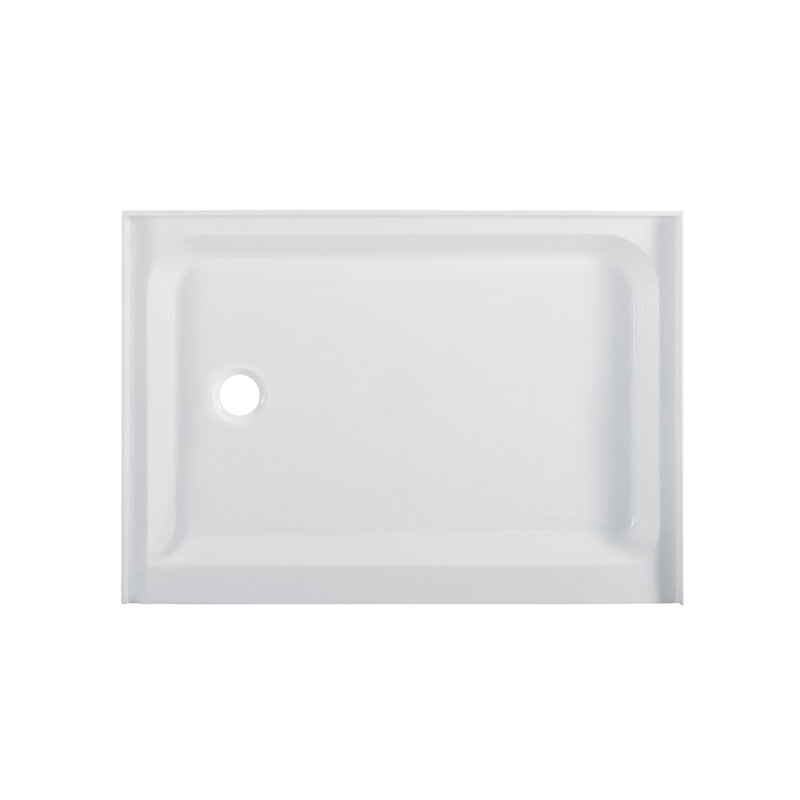 Voltaire 48" x 36" Single-Threshold, Shower Base, White, Left