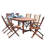 Anautica 6 - Person Eucalyptus Solid Wood Patio Dining Set Extendable Oval Table
