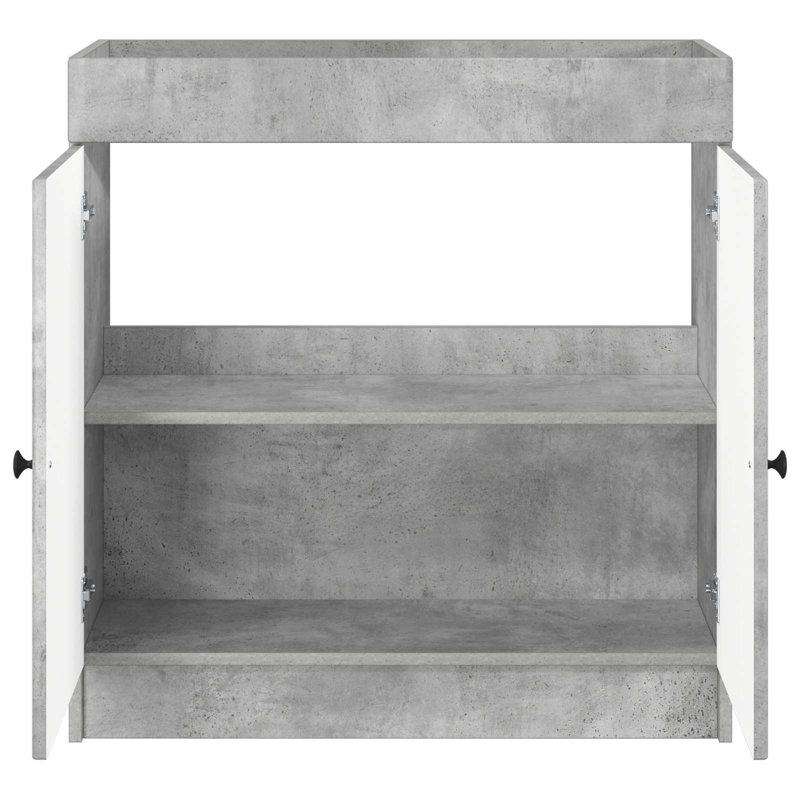 78.5cm Bathroom Vanity Base Only, Concrete Grey