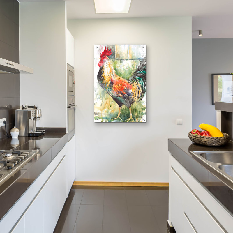 «Green and Gold» par Annelein Beukenkamp, art mural en verre acrylique, H 36 po x l 24 po x P 0,2 po