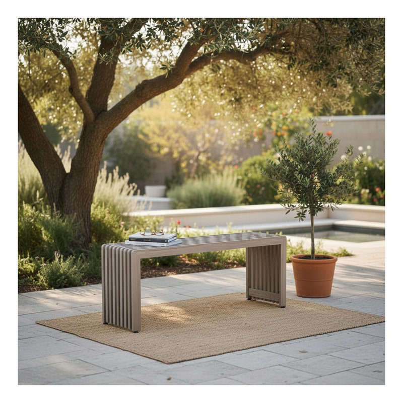 Dune Rounded Bench - Ash Brown