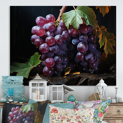 Fruits, raisins royaux Vineyard III - fruits, art mural en métal