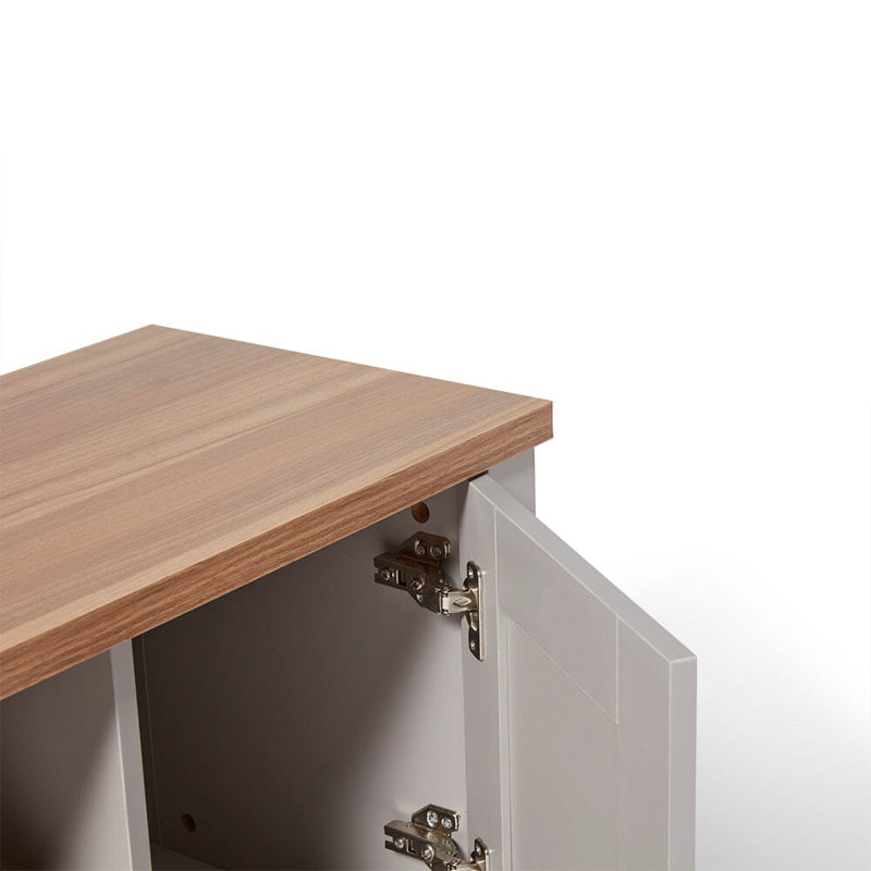Maryhannah 120cm TV Bench, Alabaster, Alabaster White