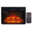 Foyer électrique encastrable 23 po 1400 W 120 V - Chaufferette ultra mince télécommandée avec flamme et bûches réalistes, écran à DEL